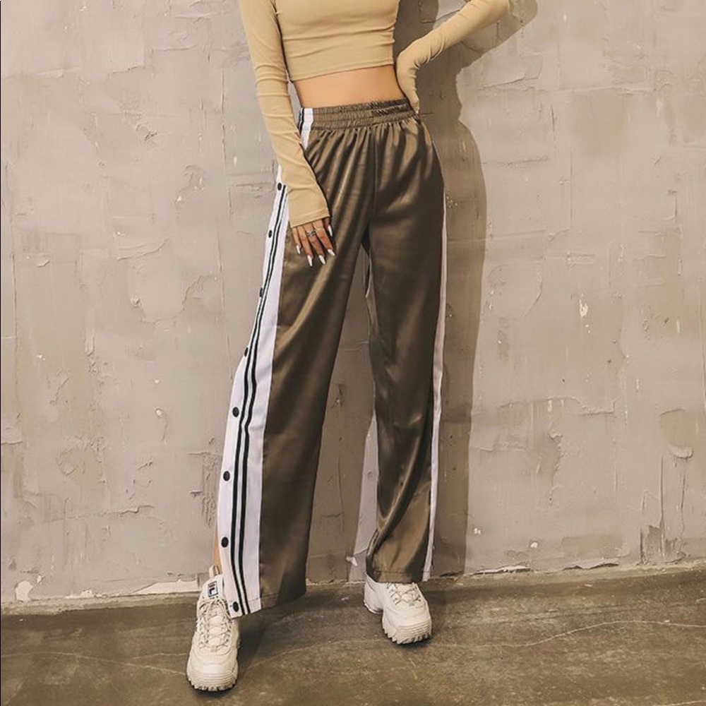 Cute track pants - button down